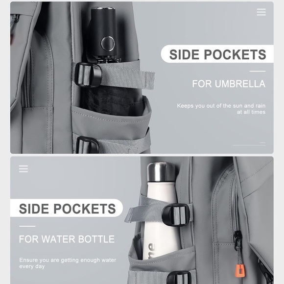 Backpack Waterproof College With Laptop Compartment Aesthetic  Anti Theft Travel - Picture 7 of 12